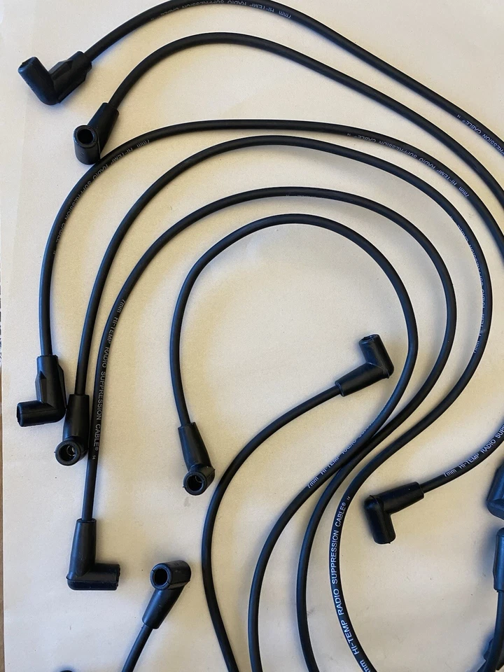 CABLES SUPRESIÓN RADIO ALTA TEMPERATURA CHEVY 327 350 BLOQUE PEQUEÑO 7mm CABLES BUJÍAS CABLES Foto 4 de 4