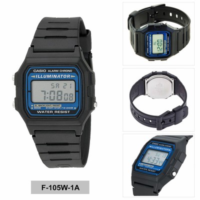 Casio Mens Digital Casual Illuminator F 105w 1a Ebay