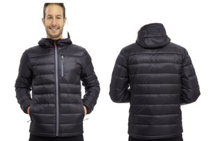 Black Puffa Padded Waterproof Sterlingsports® Insulated Jacket Mens Winter Hooded Coat afHwqfS4
