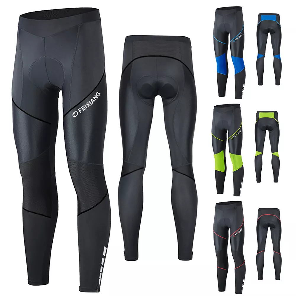 Men Thermal Pants Tights Winter Cycling Padded Trousers Bike Bicycle w/3D  Padded