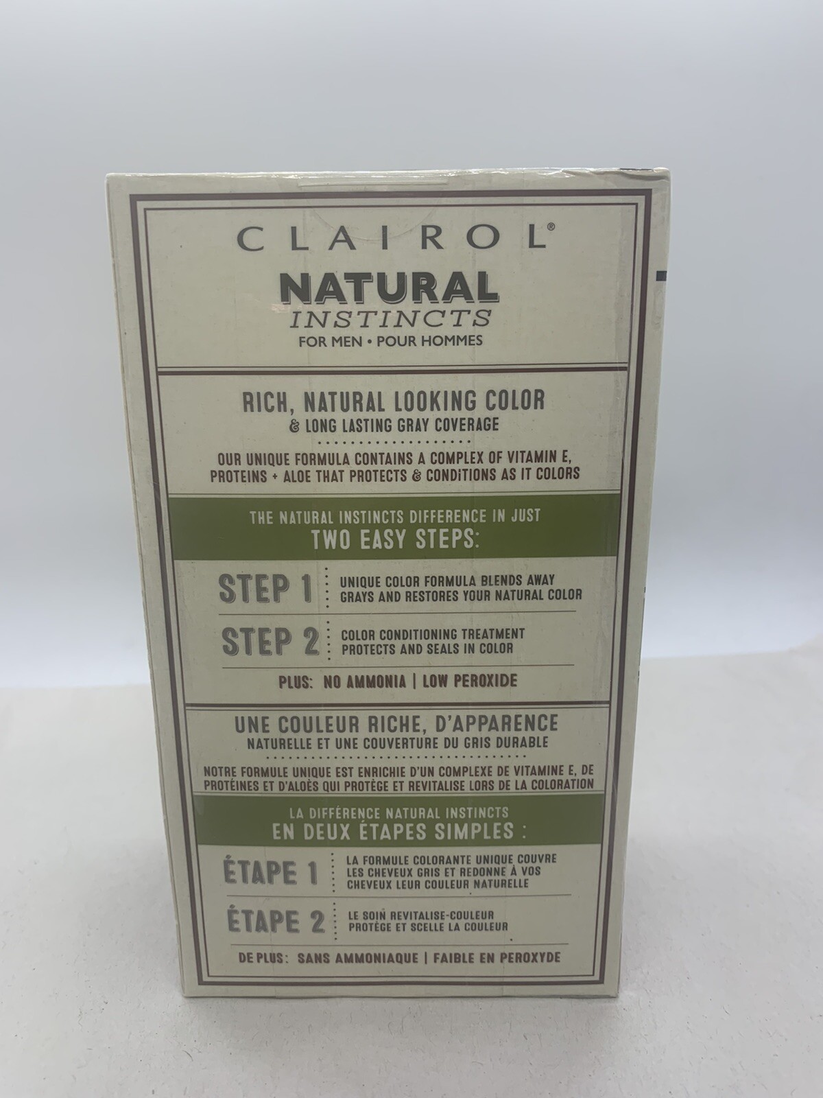 Clairol Natural Instincts Semi-Permanent Hair Color Kit For Men M19 Black HTF