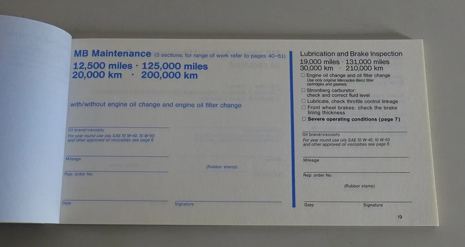 Maintenance Booklet Mercedes-Benz W 123 / W116 / R 107 without entries from 1977 - Bild 3 von 4