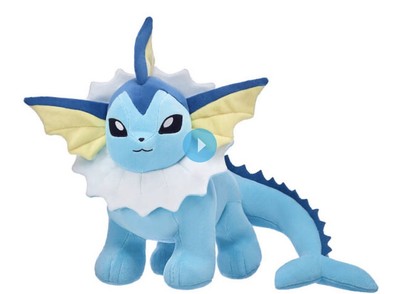 New 2020 Exclusive build a bear Pokémon vaporeon with Sound/Cape | eBay