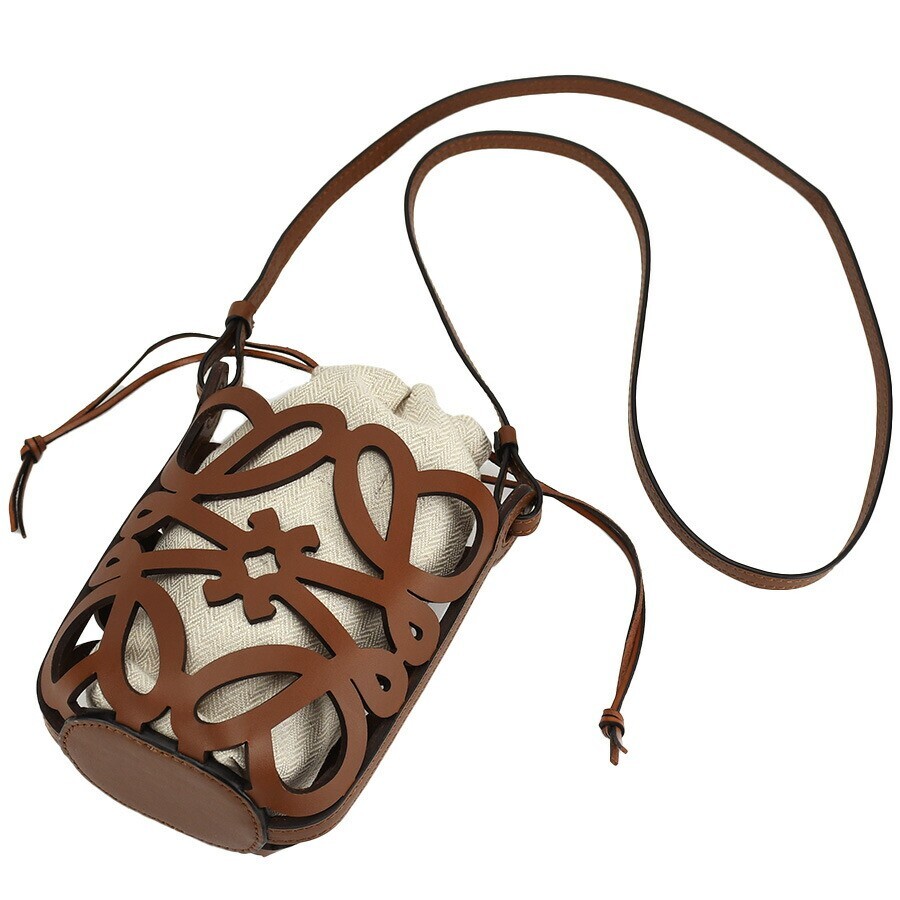 Loewe Shoulder Bag Anagram Cutout Pocket C922Y62X07 Brown | eBay