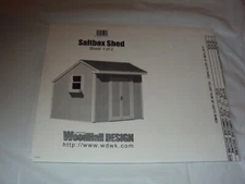 Saltbox Shed  Plans  Full Size Wood Pattern  New