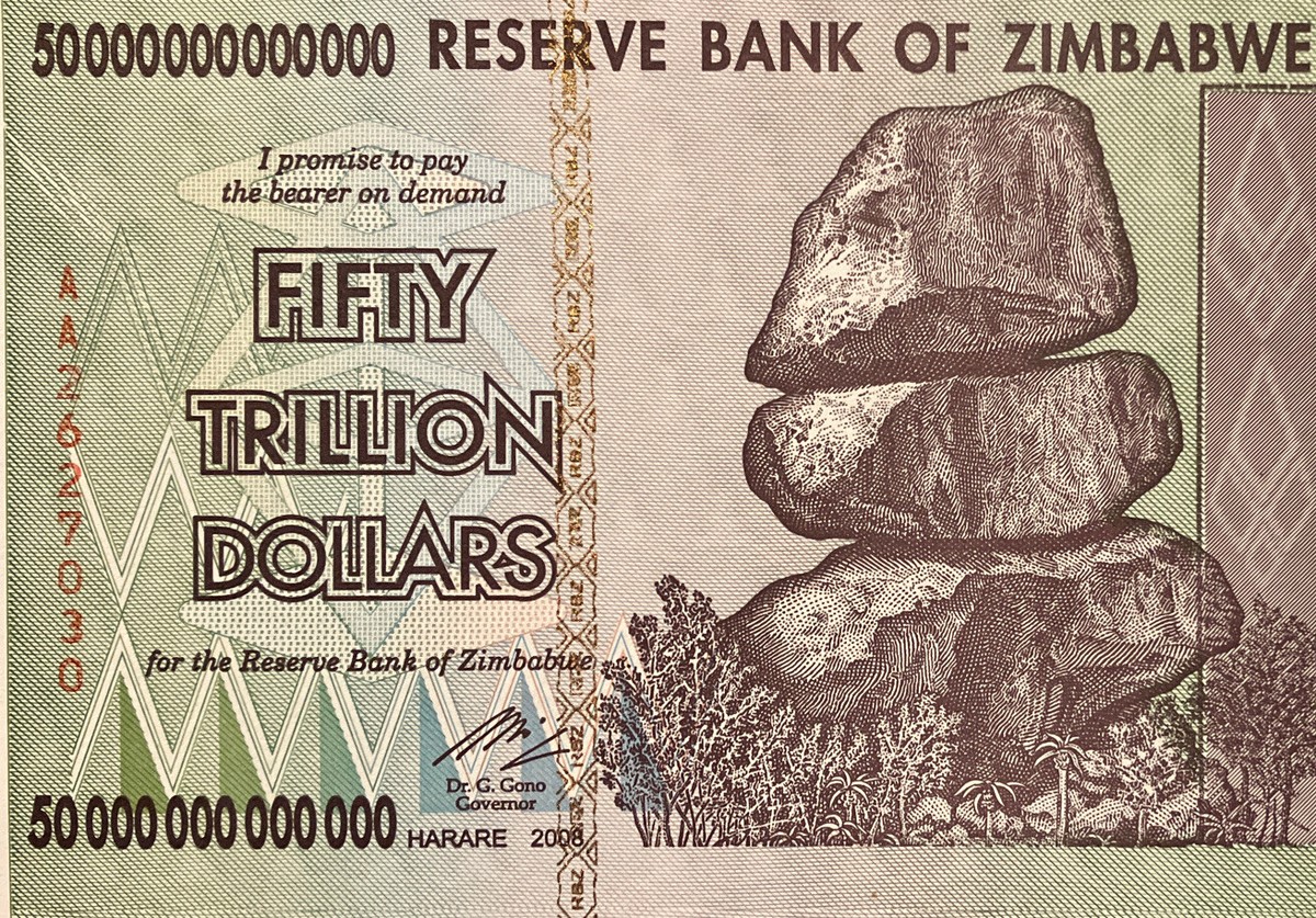Zimbabwe 50 Trillion Dollars Banknote. | eBay UK