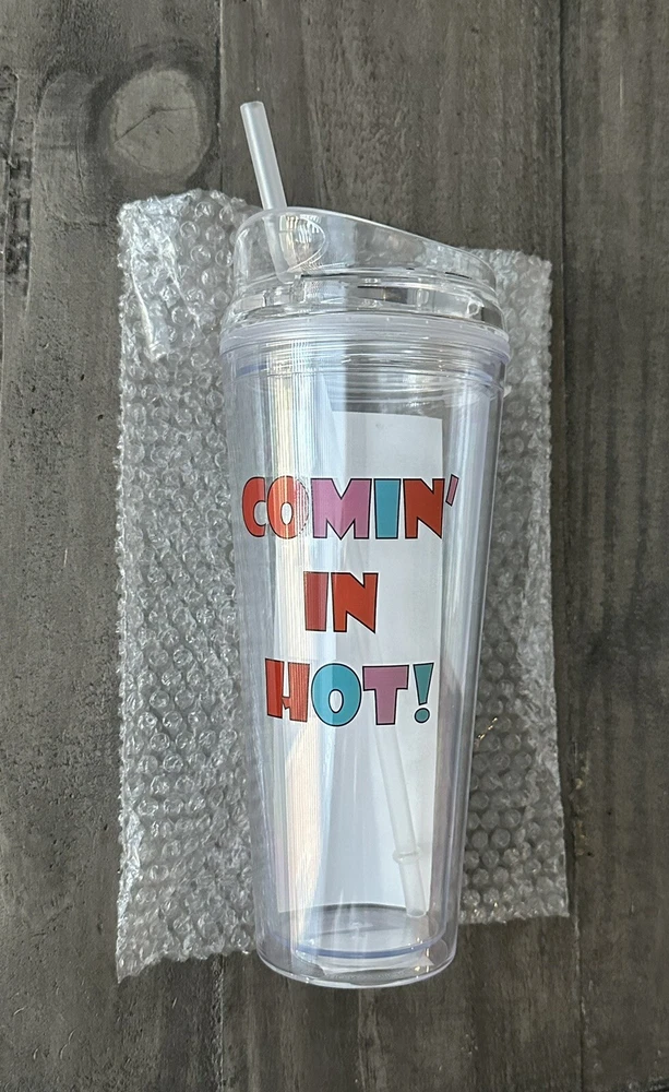 Tumbler With Straw One Size Comin’ In Hot! - New Open Box