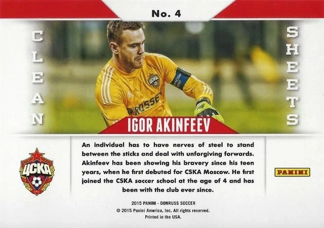 2015 Donruss Soccer Set - 'Clean Sheets' Set Red Soccer Ball (No. 1 - No. 10) - Image 2 of 4