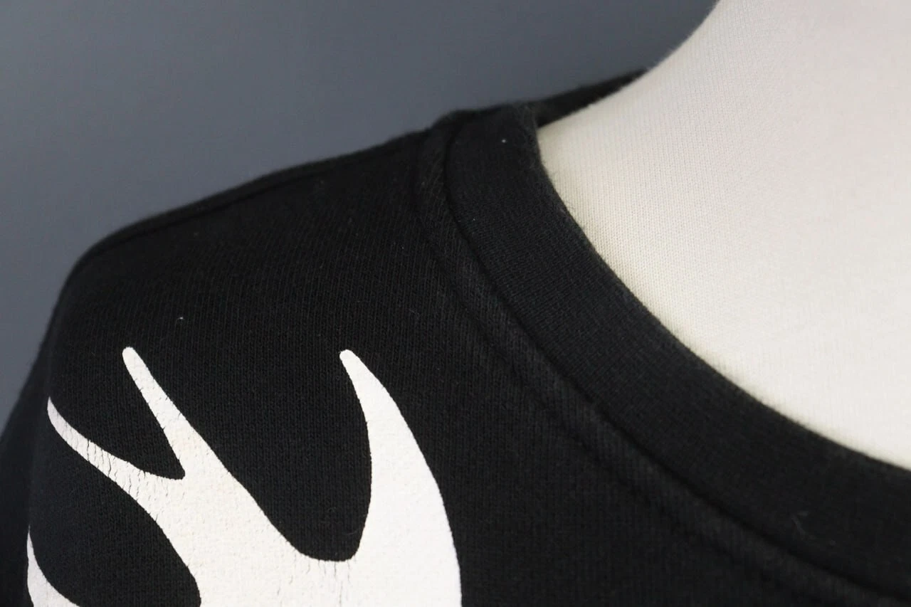 ALEXANDER MCQUEEN Abito ALEXANDER MCCHEEN Black Birds stampato a maniche lunghe lunghezza ginocchio look a strati S