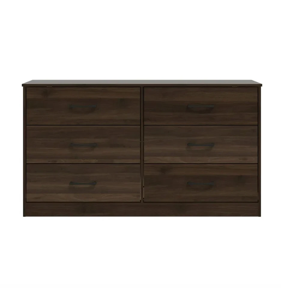 Comoda Para Habitacion Con 6 Cajones De Madera Cafe Muebles El Dormitorio Ropa - Image 2 of 4