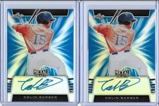 2019 Leaf Metal Draft COLIN BARBER Blue Prismatic Auto RC /30 Astros