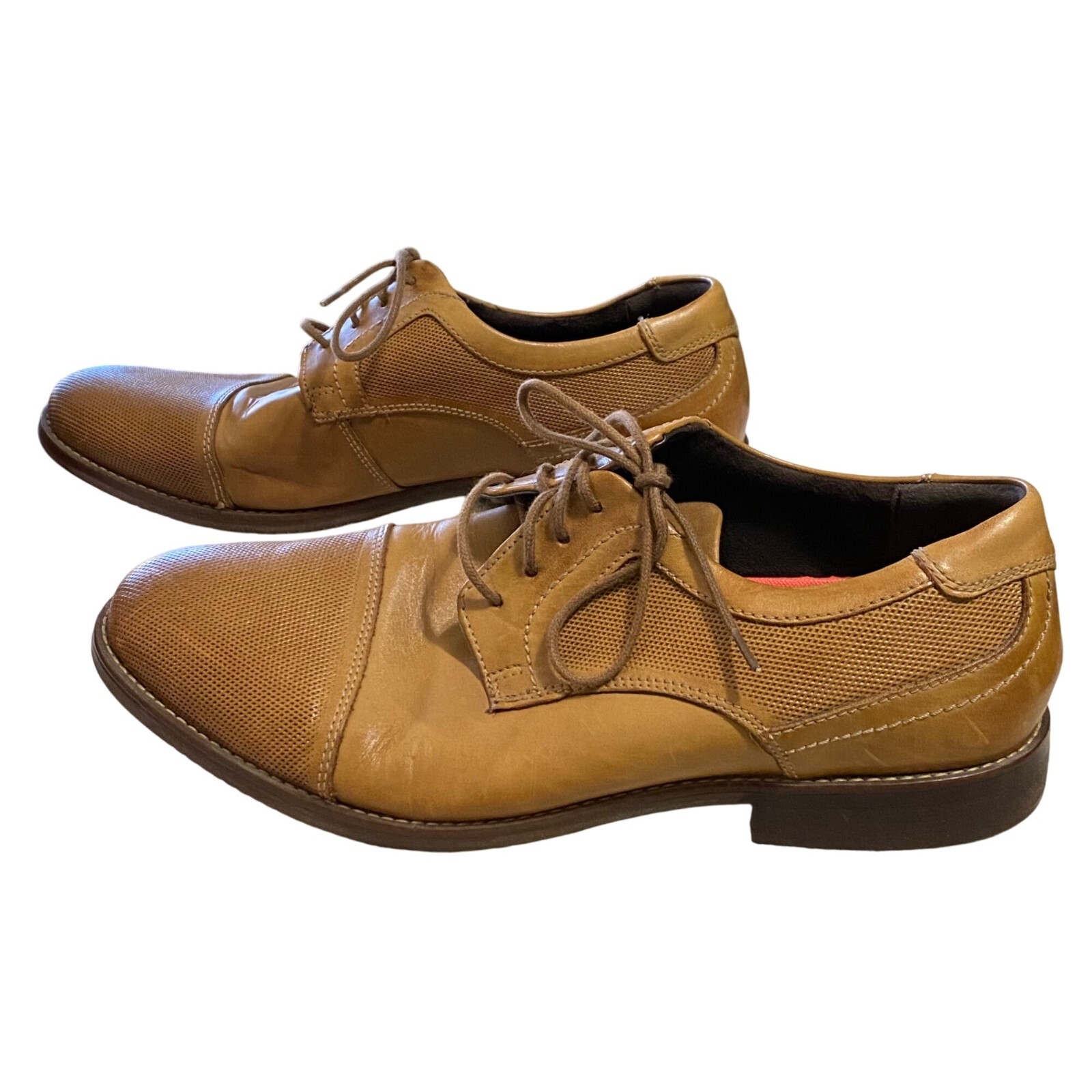 SAOLA Scarpa elegante Rockport Cap Toe Derby da uomo taglia 9 marrone marrone chiaro accademia carriera business