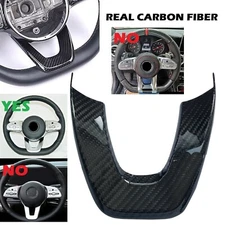 Real Carbon Fiber Steering Wheel Lower Trim Cover Fits 21-25 H247 GLA35 GLA250