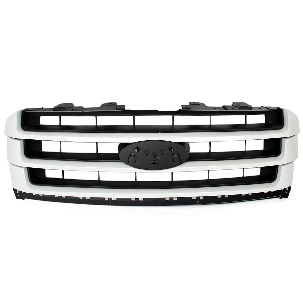 Oxford White Front Upper Grille Assembly For 2015-2017 Ford
