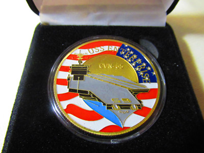 US NAVY - USS ENTERPRISE CVN-65 Challenge Coin w/ Presentation Box