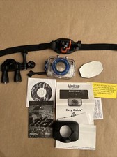 VIVITAR DVR785HD EASY GUIDE WATER PROOF CASE BIKE MOUNT HELMET BAND CD ONLY READ