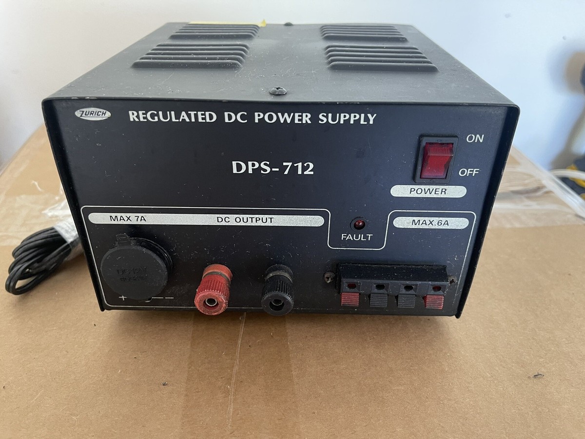 Zurich Dps-712 Regulated Dc Power Supply 13.8vdc 7a Amps Max