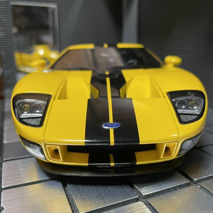 Mint] AUTOart 1/18 Ford GT 2004 Yellow/Black Stripes [Not on
