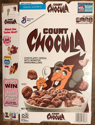EMPTY Count Chocula KAWS Monsters Cereal Box Halloween EMPTY Count Chocula KAWS Monsters Cereal Box Halloween