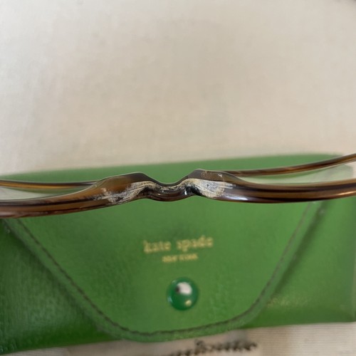 Kate Spade Quinn Eyeglasses Brown Rectangle Y2K Wmns Small 130mm Italy Flaws - Picture 8 of 11