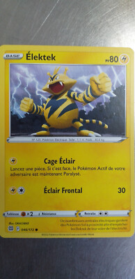 Pokemon Card Elektek 046/172 Sparkling Stars, Out of Booster, French
