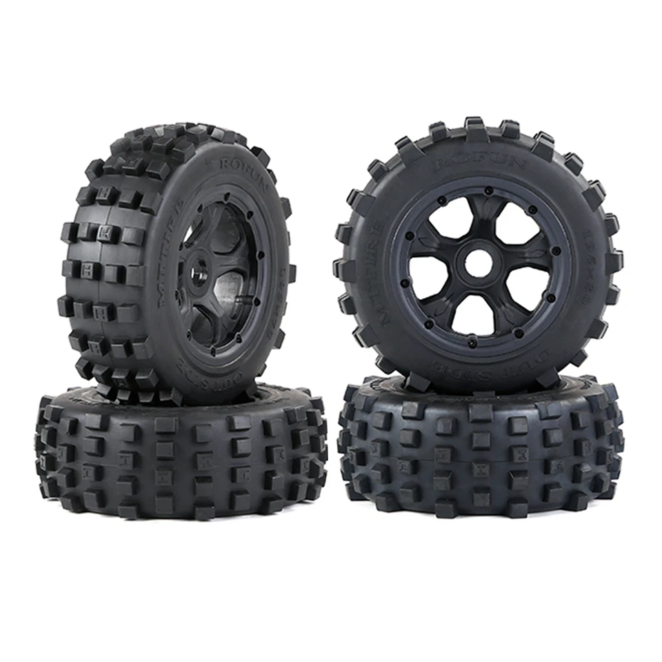 Шины для передних задних колес Knobby Wasteland 195 мм подходят для радиоуправляемых моделей 1/5 HPI Rovan Baja 5T 5SC - Изображение 2 из 4