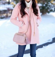 J. Crew Cocoon Coat Pink Gossamer Size 14 Wool