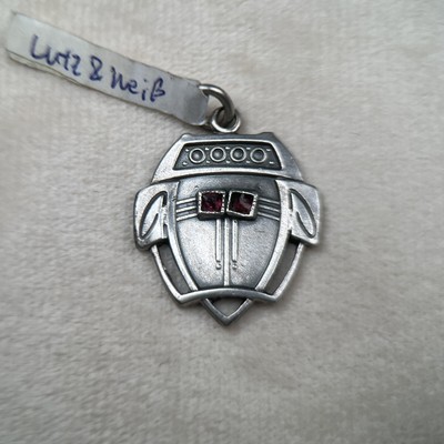lutz und weiß Jugendstil Silber Anhänger charm