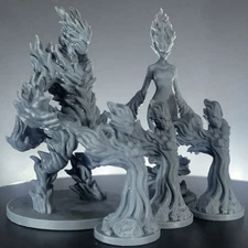 Fire Elemental Set of 5 Miniatures for DnD Pathfinder TTRPGs