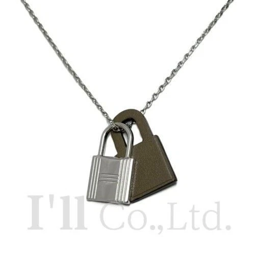 HERMÈS Collana Hermes O'Kelly PM 078852CK placcata argento rapido timbro Etoupe Y