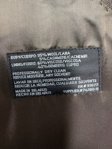 STAFFORD Mens Brown Wool CASHMERE Plaid Pleated 2 Pc Suit 44S Jacket 40x26 Pant - Picture 8 of 14