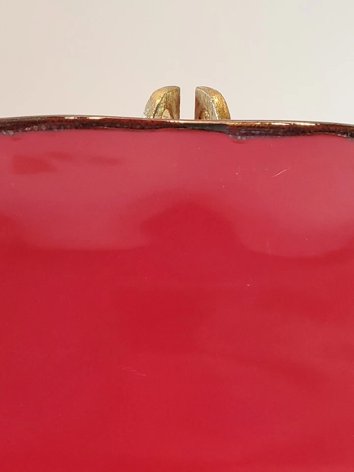 Southern Living at Home Portugal 16"×7" Ruffled Platter Cinnibar Brown Trim EUC - Image 3 of 4