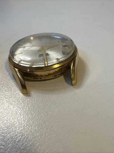 Rare Lucien perreaux Day Date 17 Jewels Gold Tone Watch Rare - Picture 7 of 8
