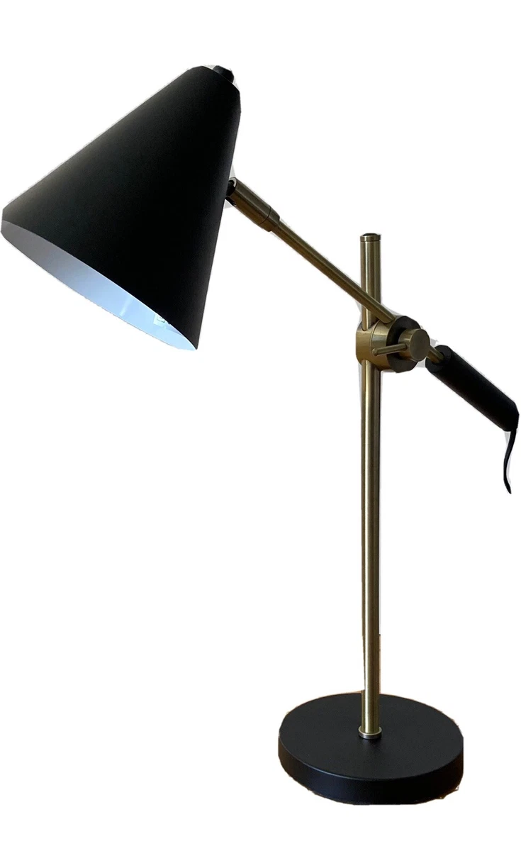 Black industrial sales desk lamp