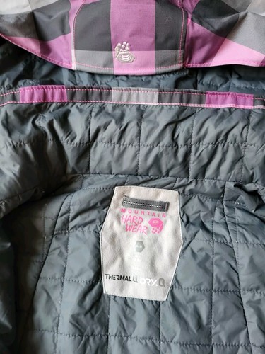 MOUNTAIN HARDWEAR Womens Pink Plaid Dry Recco Snow Chuter Ski Jacket Sz M - Picture 9 of 11