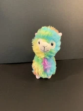 Dan Dee Tie Dye Llama Plush Stuffed Animal bright colors