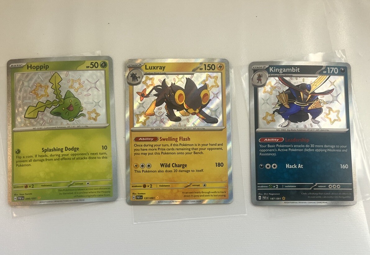 Pokemon Card 3 Baby Shinies Paldean Fates NM Luxray 137/091 187/091 096/091
