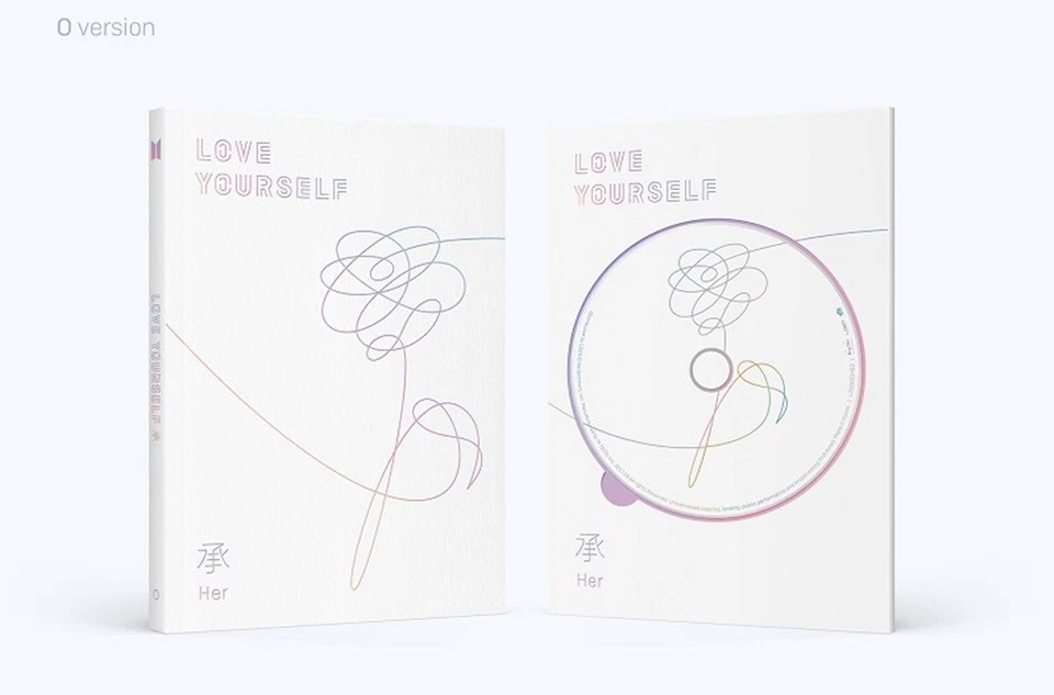 BTS 5th Mini Album LOVE YOURSELF Her Random Ver CD+Book+Card+Sticker+M.Book+Gift - Image 3 of 4