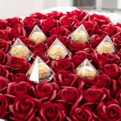 10Pcs Mini Clear Chocolate Box Truffle Holder Candy Wrapper Muffin Cake Holiday