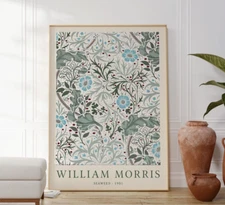 William Morris Seaweed Floral Pattern Wall Print, Botanical Poster, Art Nouveau
