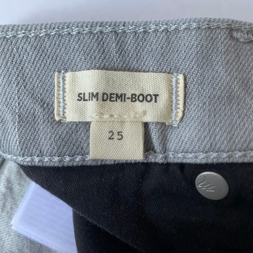 Madewell Slim Demi Boot Dekalb Jeans Womens Size 25 Gray Crop Distressed Hem NWT - Picture 9 of 23