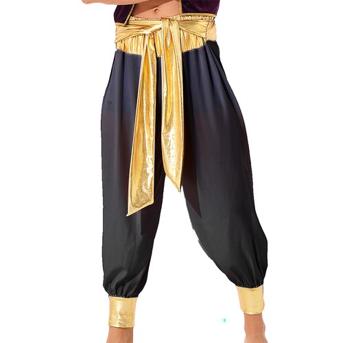 Halloween Hombres Príncipe Árabe Pantalones Indio Desierto Príncipe Gitano Hippie Harén Pantalones - Imagen 16 de 25