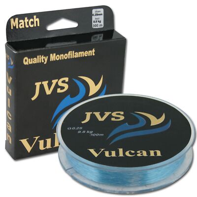 0,03/m | JVS Vulcan Mono Match Schnur 300m kristallblau Feeder Friedfisch Stipp