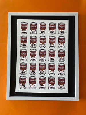  Death NYC Large Framed 16x20in Pop Art Graffiti COA  Campbell's Soup Warhol