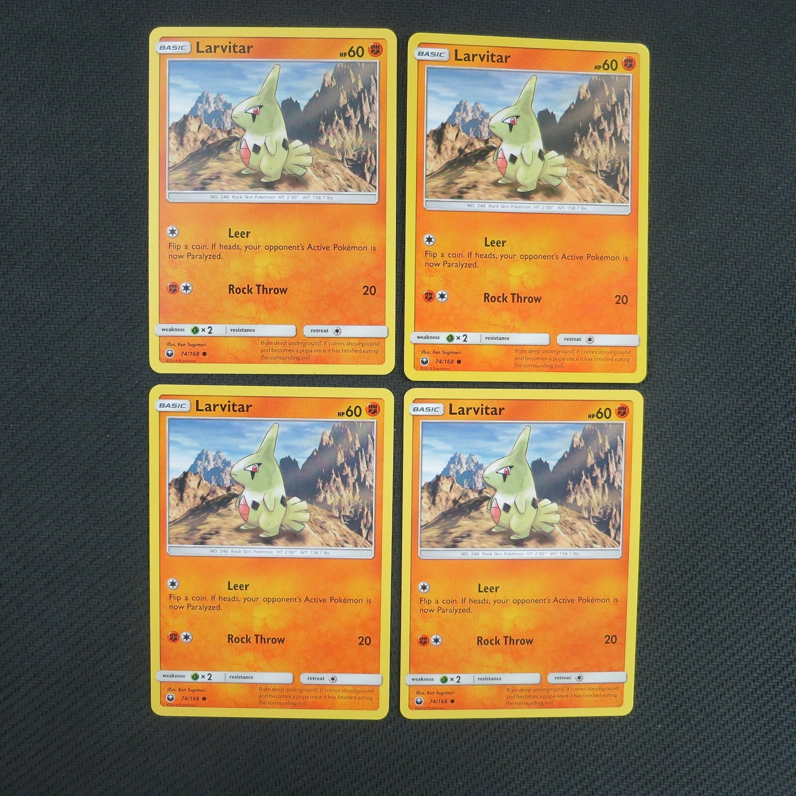 4X Larvitar 74/168 Celestial Storm Pokemon TCG Card