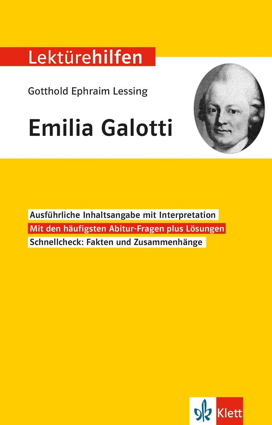Thumbnail - Lektürehilfen Gotthold Ephraim Lessing Emilia Galotti | Wolf Dieter