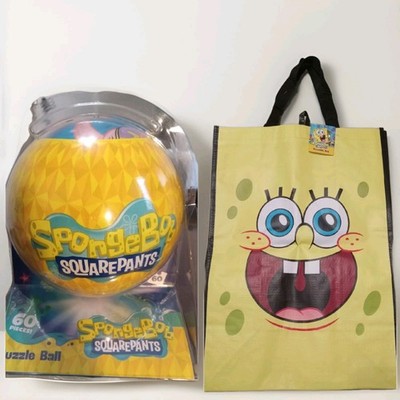 SpongeBob SquarePants 60 Pc. Puzzle Ball, New-Sealed & SpongeBob Reusable Bag