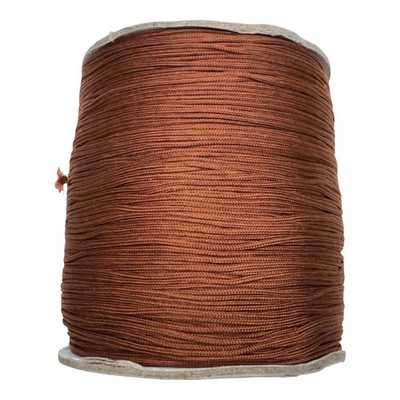 100 yds Silk Cord - Brown - size A (0.8mm Diameter)