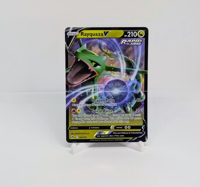   Rayquaza V 100/159 Ultra Rare   Crown Zenith Rapid Strike Pokemon NM