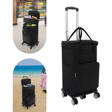 2 in 1 Shopping Cart with Wheels Grocery Cart Portable Utility Dolly Cart